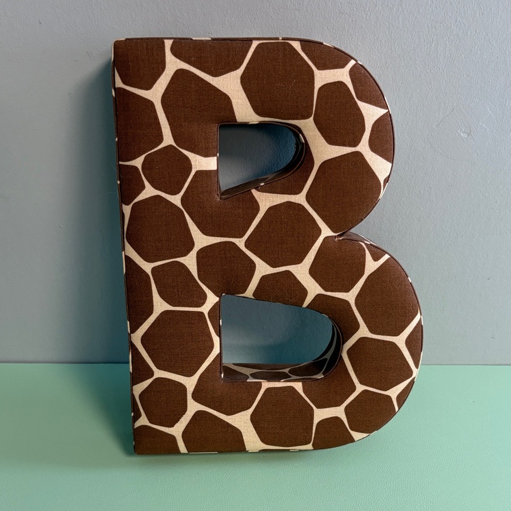 Sheffield Home Decorative Giraffe Pattern Letter B, Home Decor, Nursery Decor